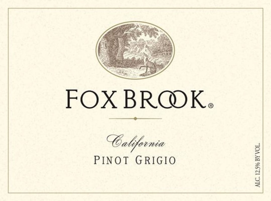 Foxbrook Pinot Grigio 2015 Front Label