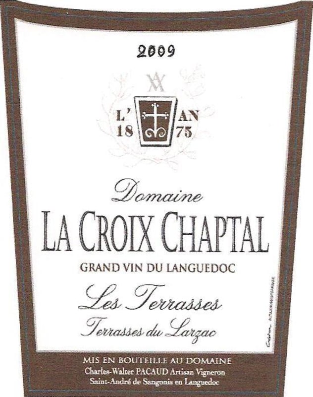 La Croix Chaptal Terrasses du Larzac Witisa 2009 Front Label