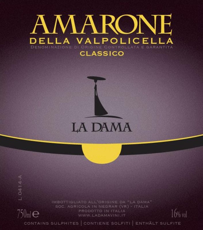 La Dama Amarone della Valpolicella Classico 2011 Front Label