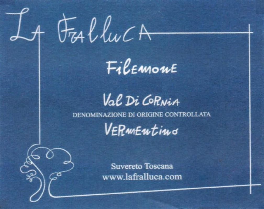La Fralluca Val di Cornia Filemone Vermentino 2015 Front Label