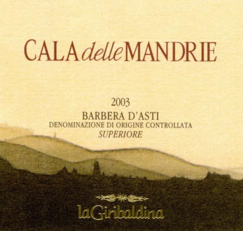 Weingut Heggenberger Barbera d'Asti Cala delle Mandrie Superiore 2003 Front Label