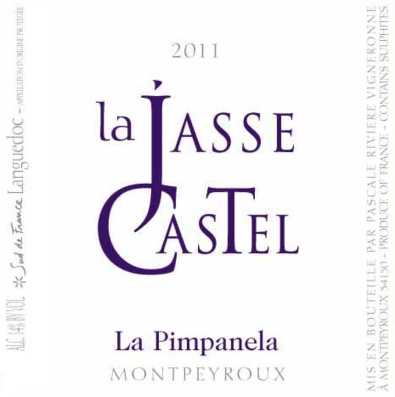La Jasse Castel Montpeyroux La Pimpanela 2011 Front Label