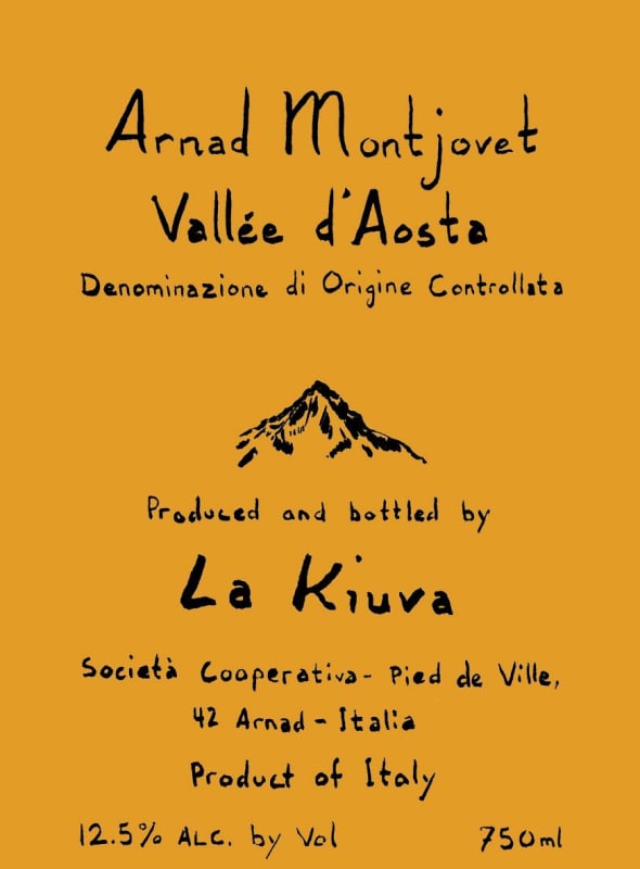 La Kiuva Arnad Montjovet 2012 Front Label