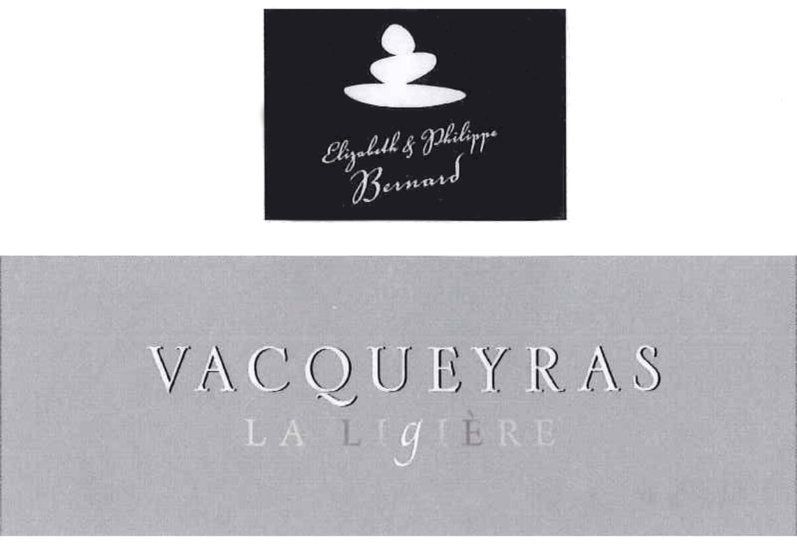 La Ligiere Vacqueyras 2013 Front Label