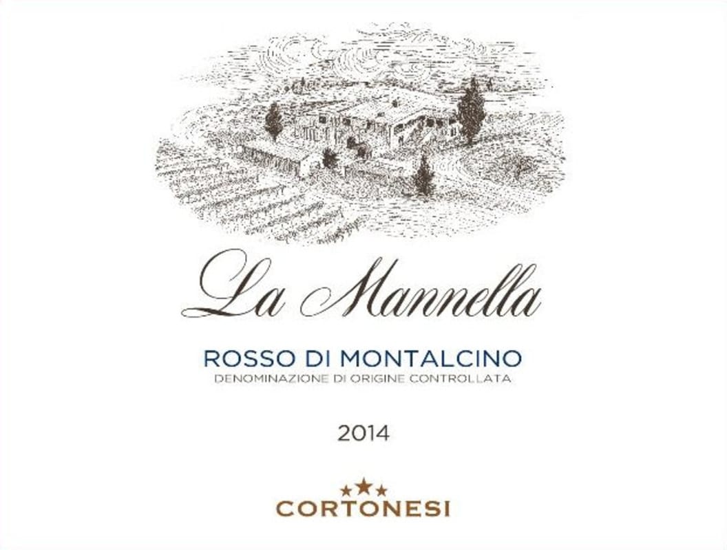 La Mannella Rosso di Montalcino 2014 Front Label
