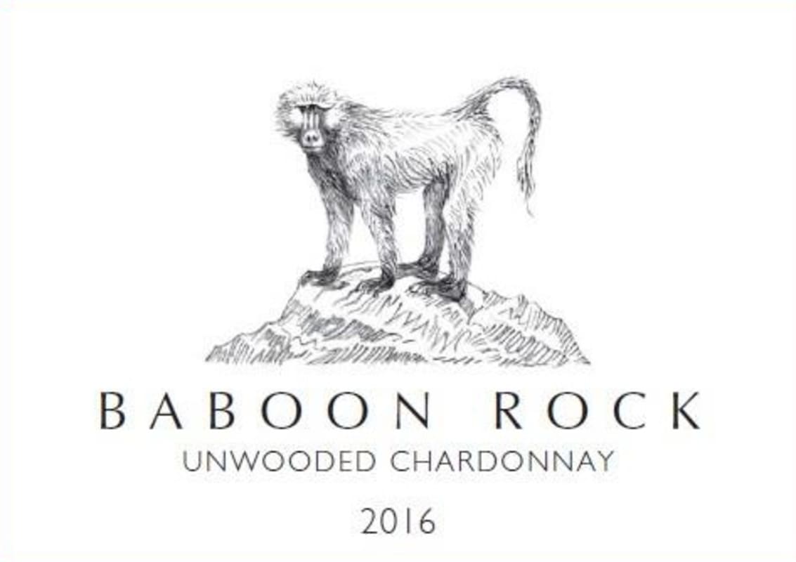 La Petite Ferme Baboon Rock Unwooded Chardonnay 2016 Front Label