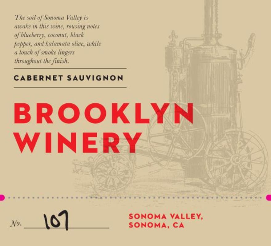 Brooklyn Winery Cabernet Sauvignon 2012 Front Label