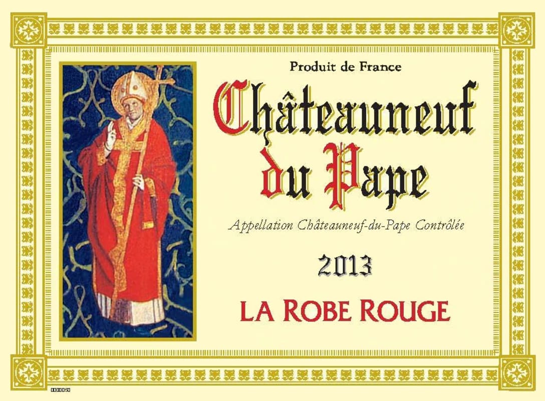 La Robe Rouge Chateauneuf-du-Pape 2013 Front Label