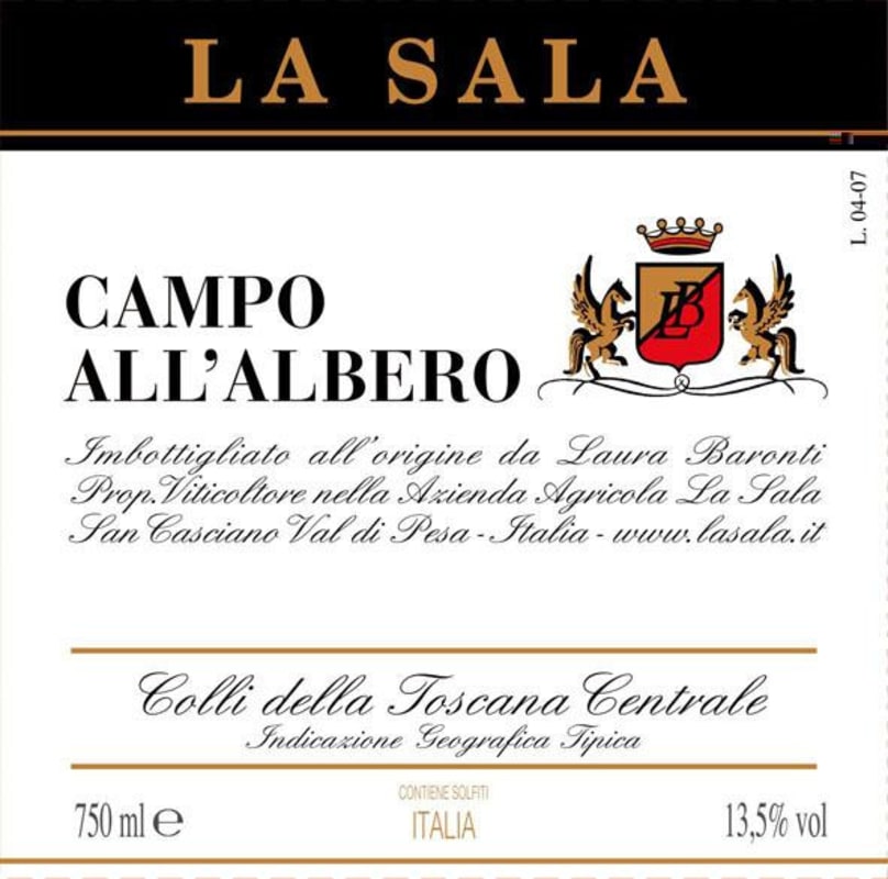 La Sala del Torriano Colli della Toscana Centrale Campo all'Albero 2006 Front Label