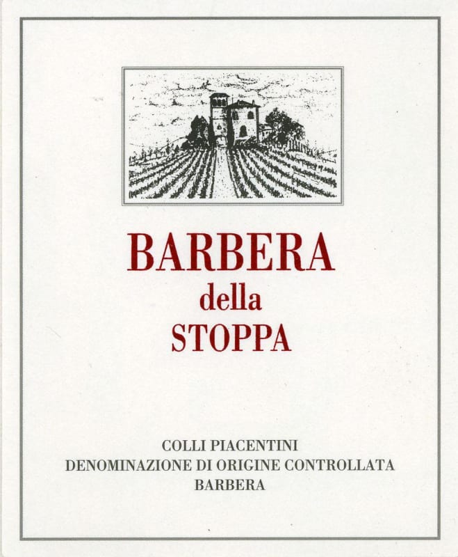 La Stoppa Colli Piacentini Barbera della Stoppa 2009 Front Label