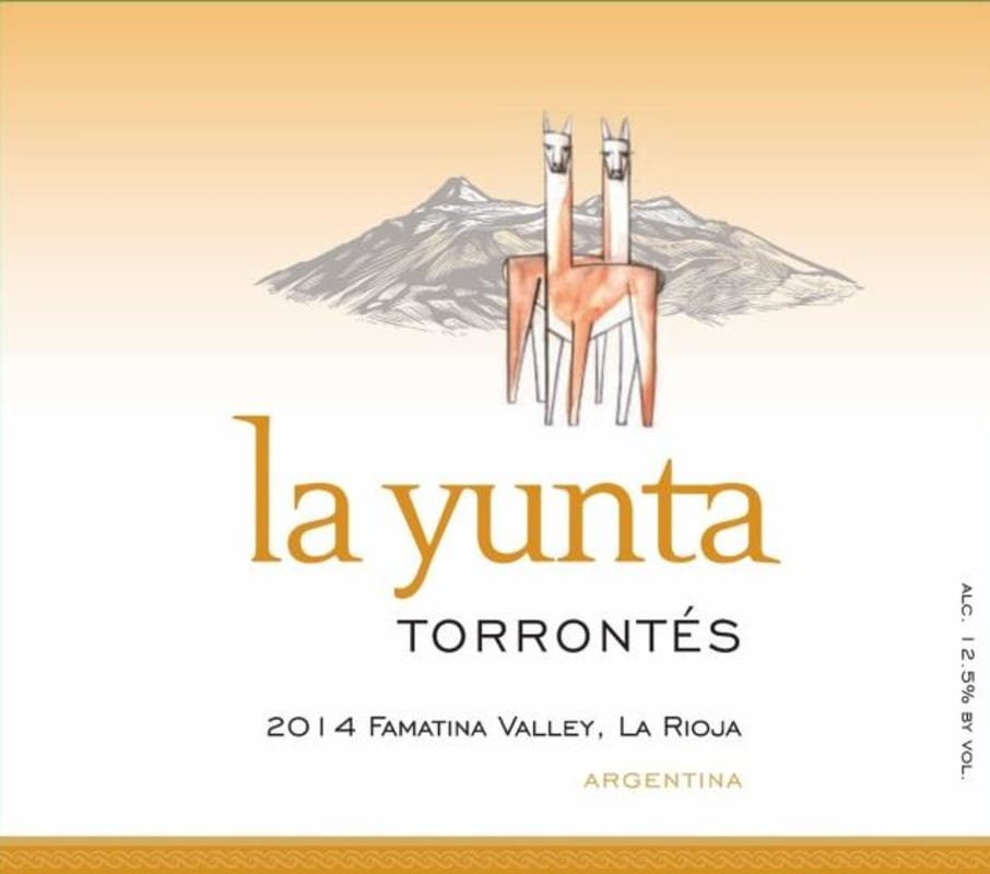 La Yunta Wines Torrontes 2014 Front Label