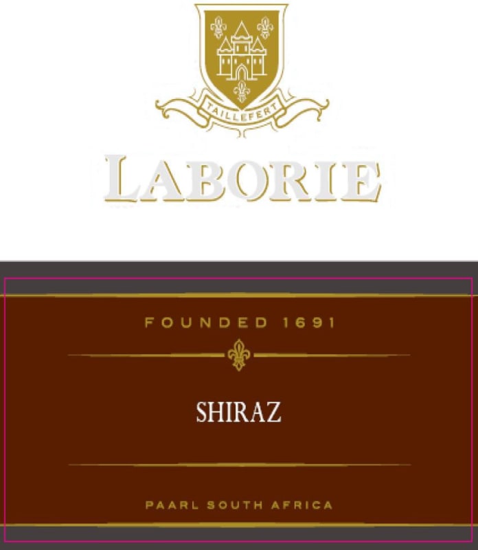 Laborie Wine Estate Shiraz 2014 Front Label
