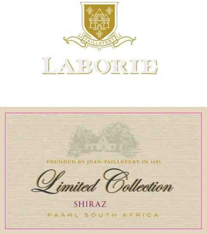 Laborie Wine Estate Limited Collection Shiraz 2014 Front Label