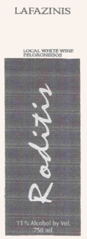 Lafazanis Winery Roditis 2004 Front Label
