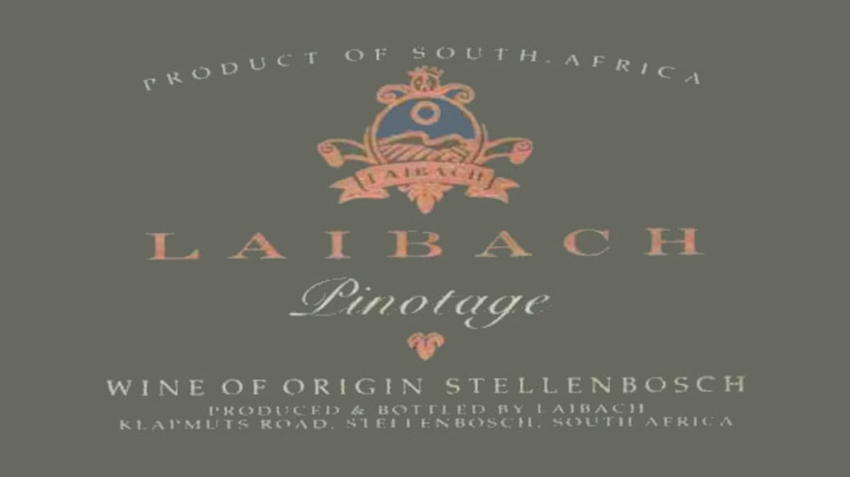Laibach Pinotage 2013 Front Label