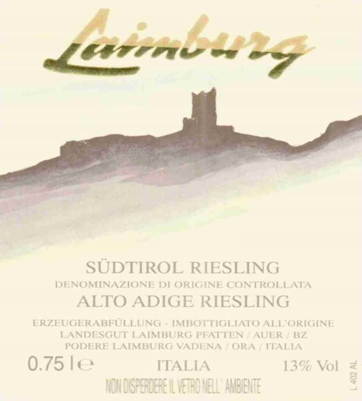 Laimburg Sudtirol-Alto Adige Riesling 2009 Front Label