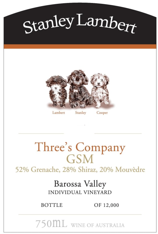 Lambert Estate Three's GSM 2007 Front Label