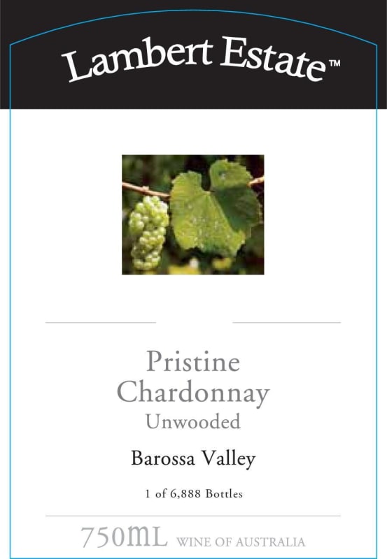 Lambert Estate Pristine Unwooded Chardonnay 2013 Front Label
