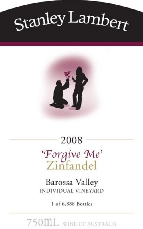 Lambert Estate Forgive Me Zinfandel 2008 Front Label