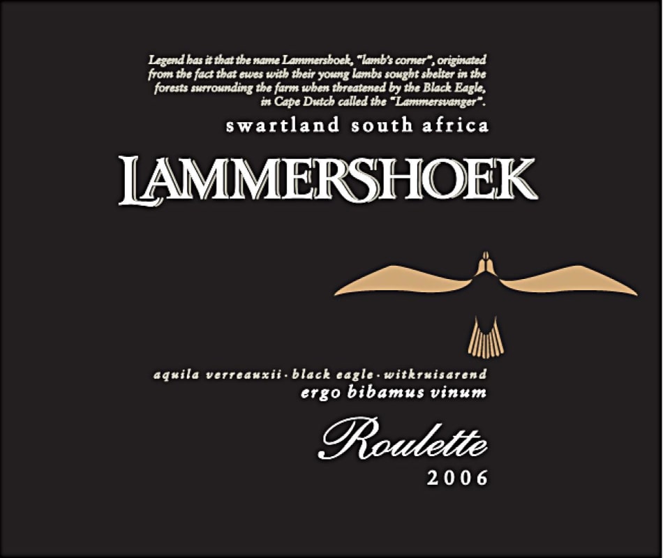Lammershoek Winery Roulette 2006 Front Label