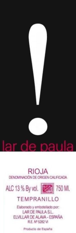 Lar de Paula Rioja 2013 Front Label