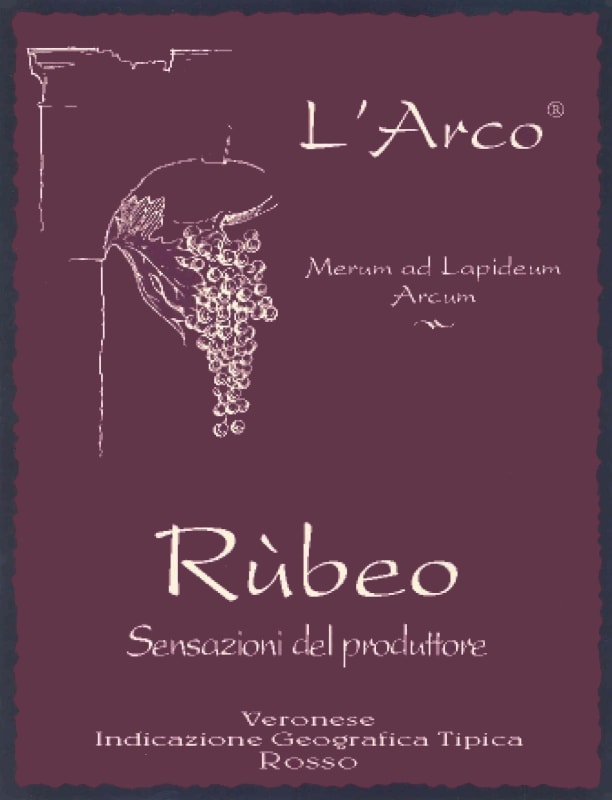 L'Arco Rubeo Veronese 2003 Front Label