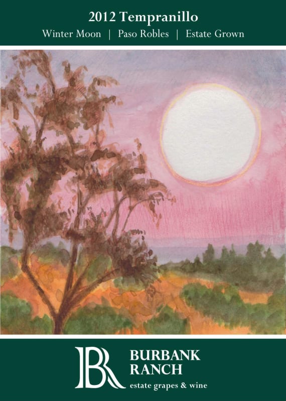 Burbank Ranch Winter Moon Tempranillo 2012 Front Label