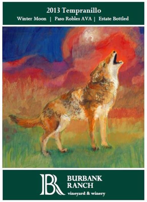 Burbank Ranch Winter Moon Tempranillo 2013 Front Label