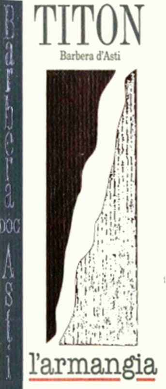 l'Armangia Barbera d'Asti Titon Superiore 2001 Front Label
