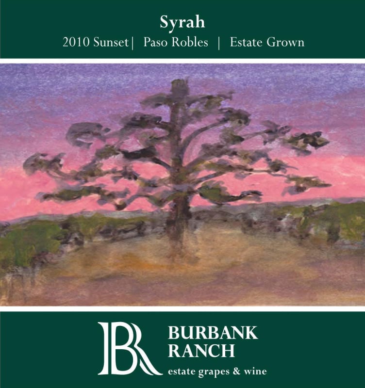 Burbank Ranch Sunset Syrah 2010 Front Label