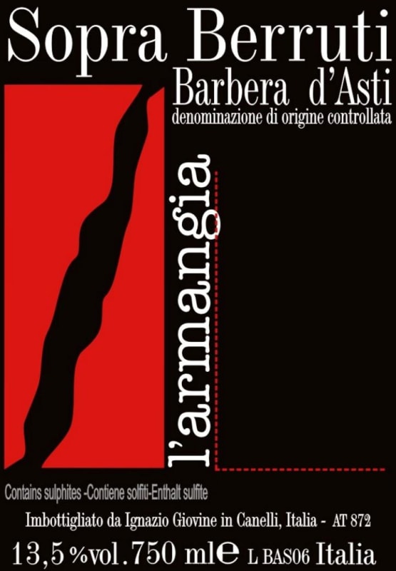 Domaine Serguier Barbera d'Asti Sopra Berruti 2009 Front Label