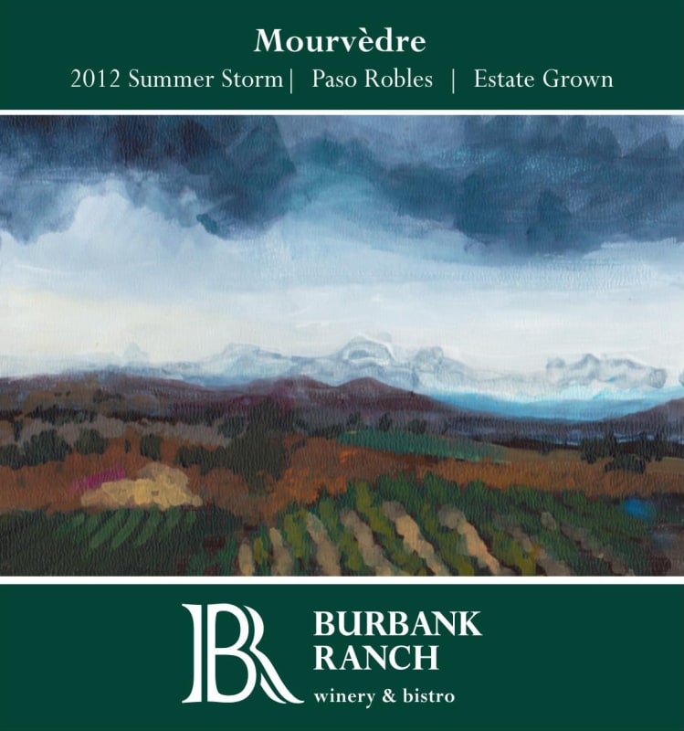 Burbank Ranch Summer Storm Mourvedre 2012 Front Label