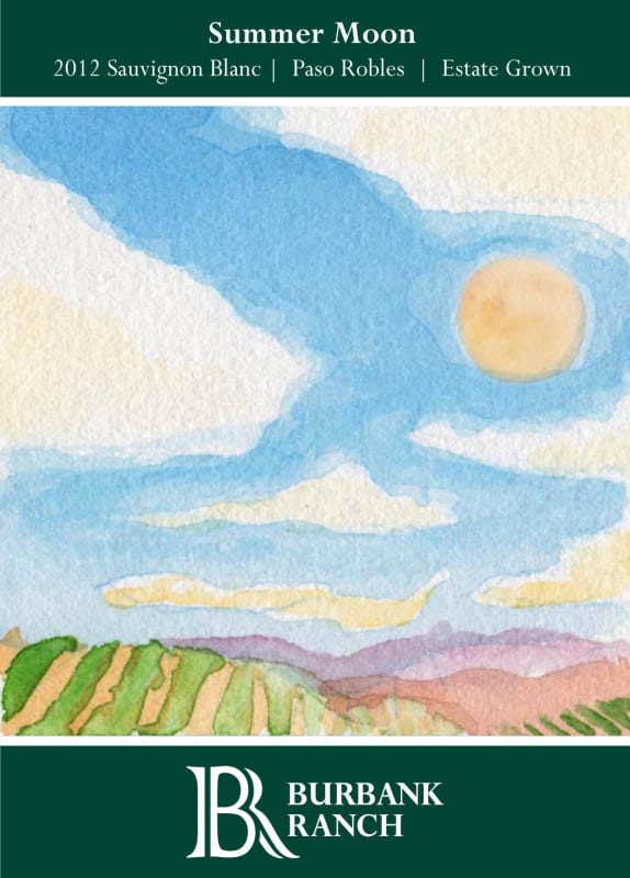 Burbank Ranch Summer Moon Sauvignon Blanc 2012 Front Label