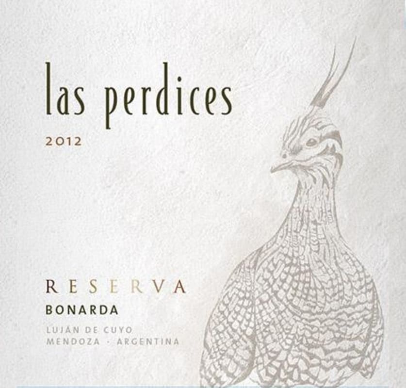 Las Perdices Reserva Bonarda 2012 Front Label