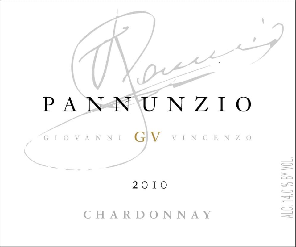 Las Piedras Pura Vid GV Pannunzio Chardonnay 2010 Front Label