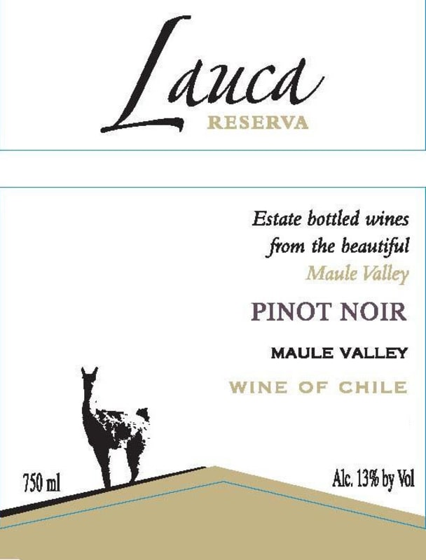 Lauca Wines Reserva Pinot Noir 2013 Front Label
