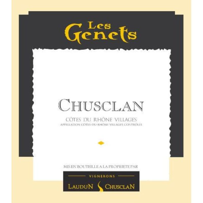 Laudun & Chusclan Vignerons Cotes du Rhone Villages Chusclan Les Genets 2015 Front Label