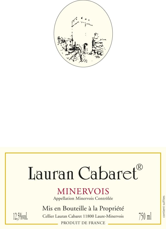 Lauran Cabaret Minervois Rouge 2013 Front Label