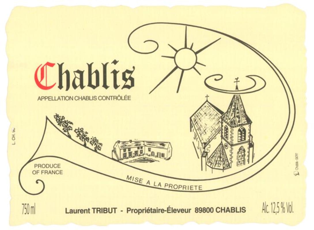 Laurent Tribut Chablis 2014 Front Label