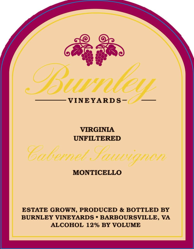 Burley Vineyards Cabernet Sauvignon 2010 Front Label