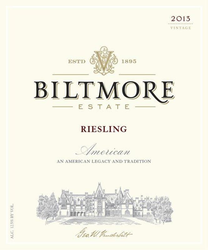Biltmore Estate Riesling 2013 Front Label