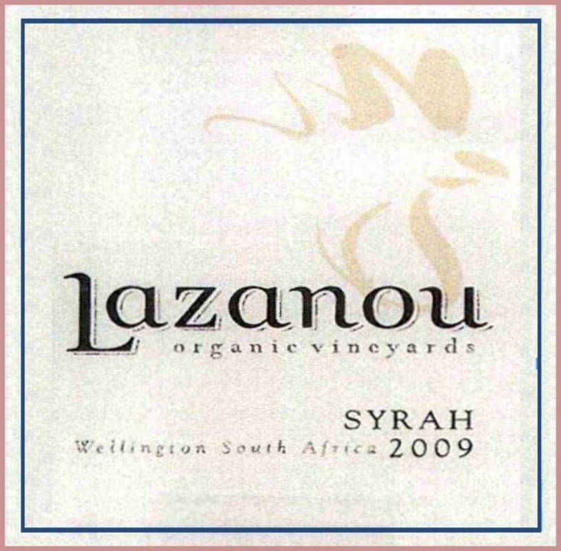 Lazanou Organic Vineyards Syrah 2009 Front Label