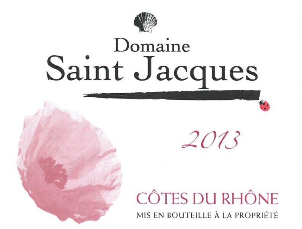 Le Cellier des Princes Cotes du Rhone Domaine Saint Jacques 2013 Front Label