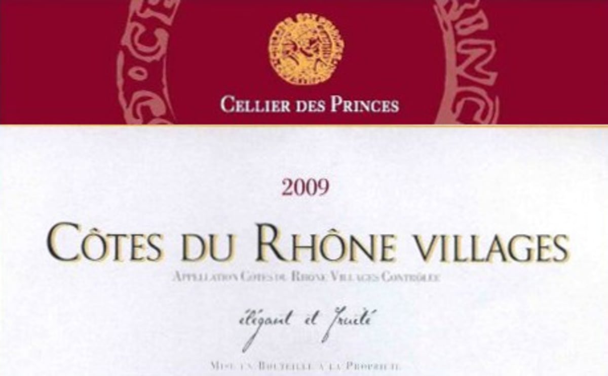 Le Cellier des Princes Cotes du Rhone Villages 2009 Front Label
