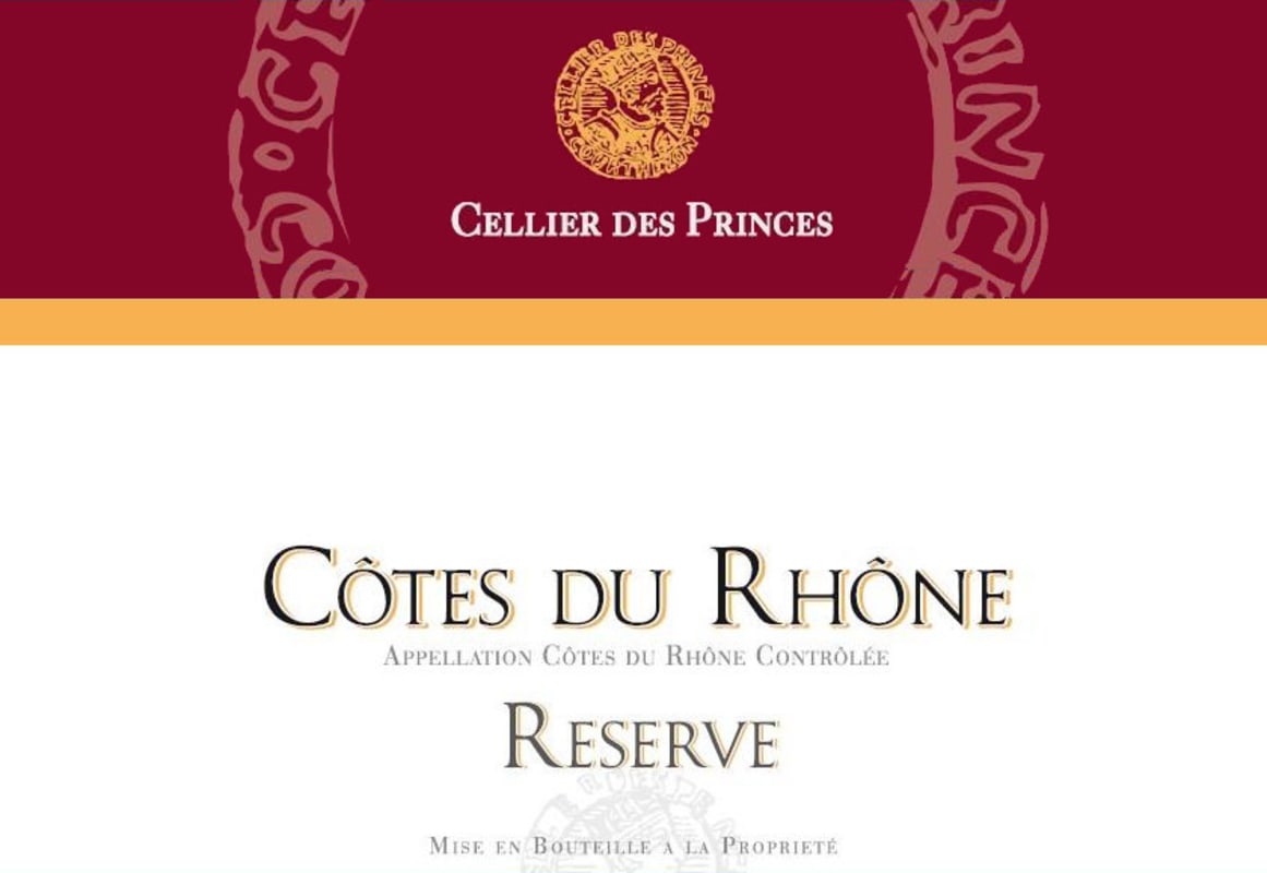Le Cellier des Princes Cotes du Rhone Reserve 2011 Front Label