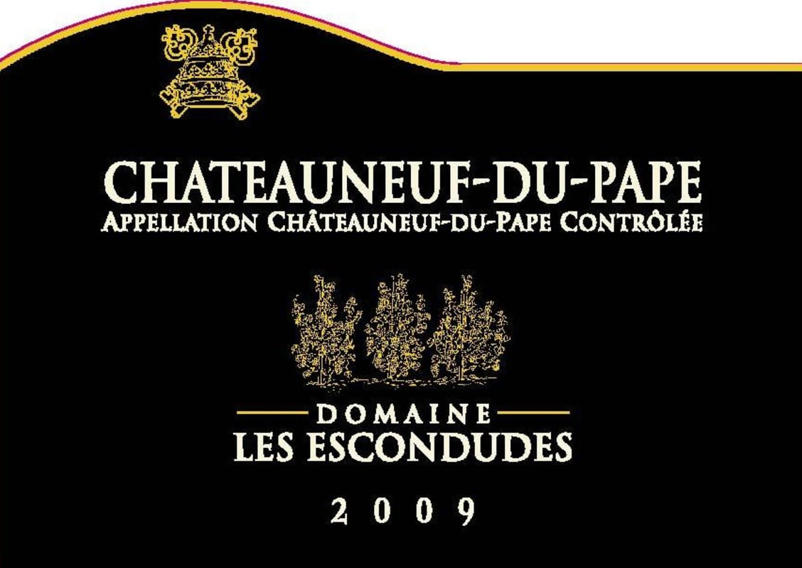Le Cellier des Princes Chateauneuf-du-Pape Domaine Les Escondudes 2009 Front Label