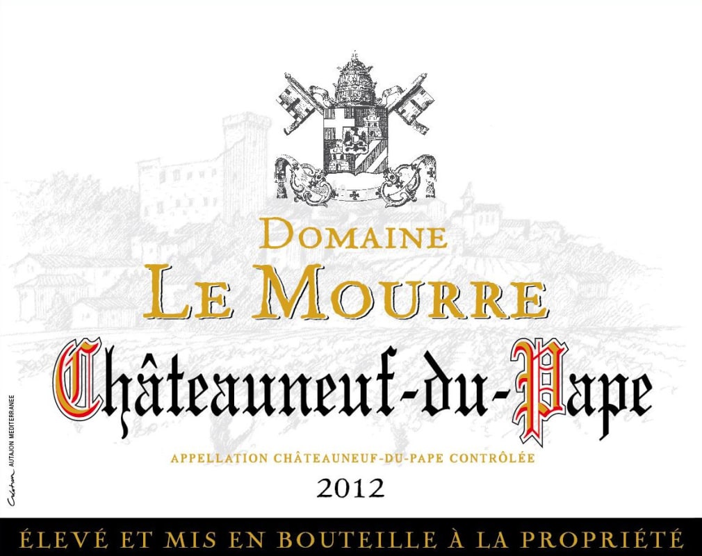 Le Cellier des Princes Chateauneuf-du-Pape Domaine Le Mourre 2012 Front Label