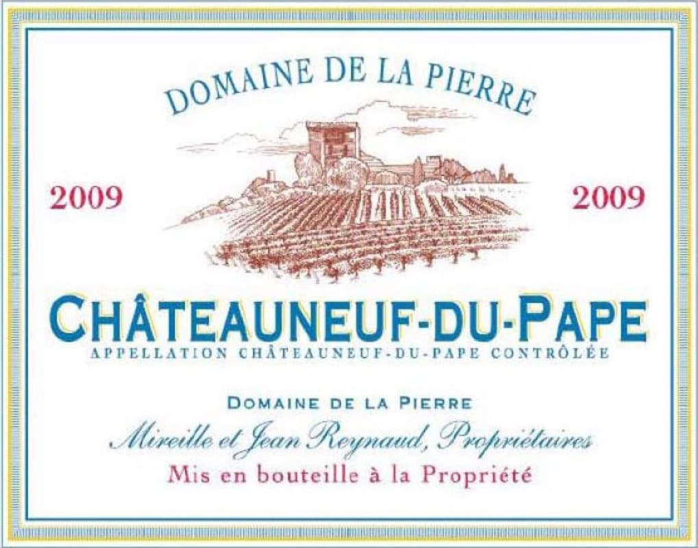 Le Cellier des Princes Chateauneuf-du-Pape Domaine de la Pierre 2009 Front Label