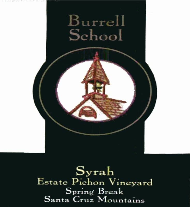 Burrell School Vineyards & Winery Spring Break Estate Pichon Vineyard Syrah 2008 Front Label