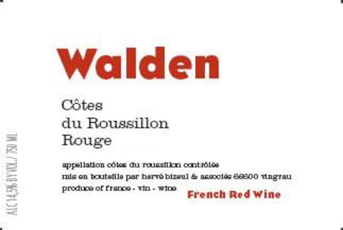 Le Close des Fees Cotes du Roussillon Walden Rouge 2007 Front Label